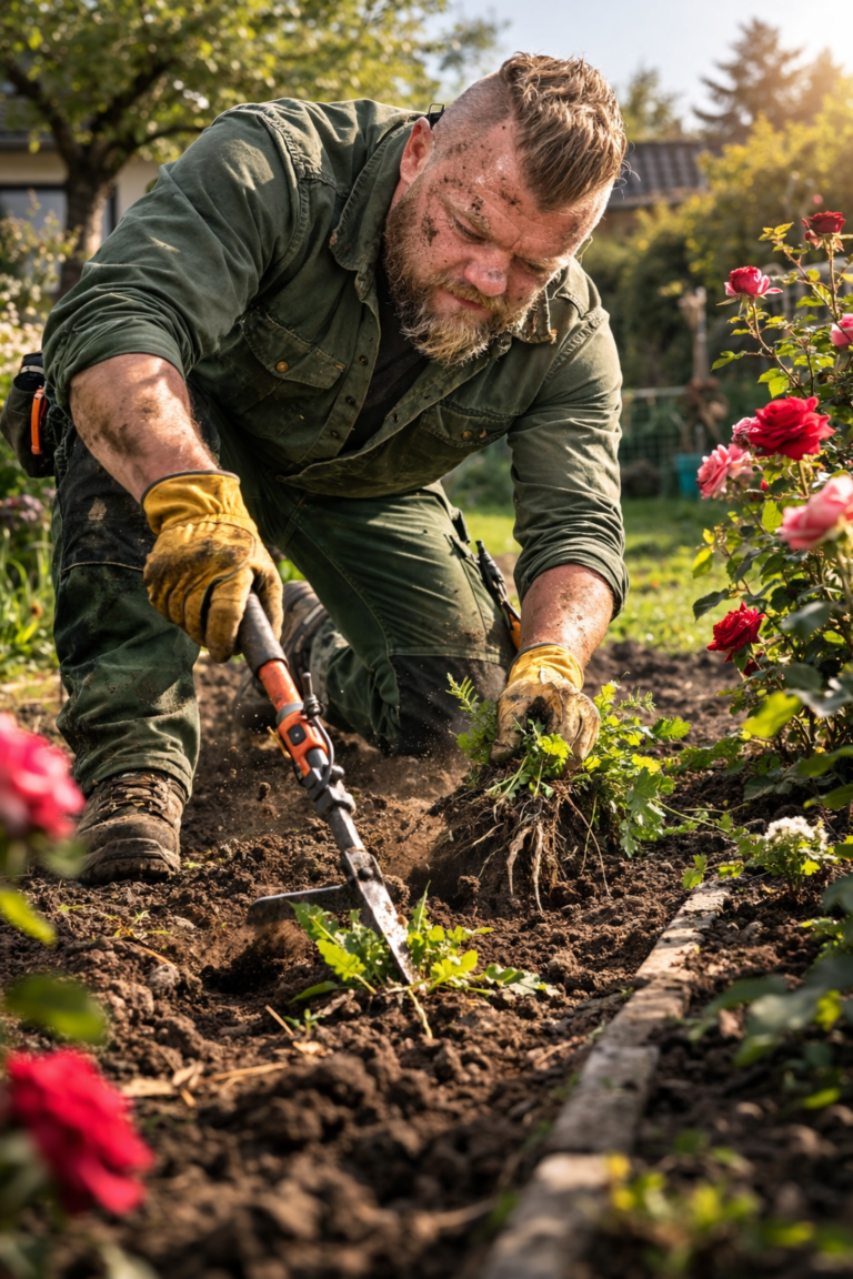 Unkraut entfernen Gartenarbeiten Rostock